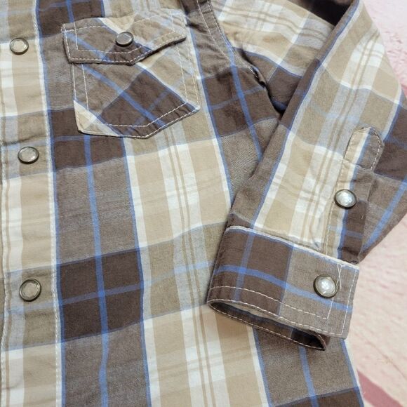 Authentic Graphite plaid buttondown shirt 4T - Picture 2 of 4